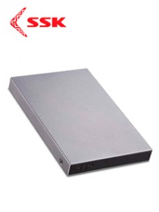 ENCLOSURE SSK DE ALUMINIO, PORTATIL, USB 3.0-TO-SATA (6GBPS), SOPORTA 2.5 HDD & SSD 