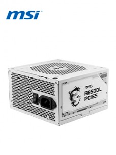 FUENTE DE ALIMENTACIÃ³N MSI MAG A850GL PCIE5 WHITE, 80 PLUS GOLD, FORMATO ATX.