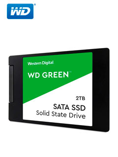 UNIDAD EN ESTADO SOLIDO WESTERN DIGITAL GREEN, WDS200T2G0A, 2TB, SATA 6GB/S, 2.5, 7M
