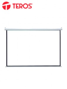 ECRAN TEROS TE-9062W, 1.92 X 1.92 MTS, 4:3, BLANCO MATEMEJORA TUS PRESENTACIONES