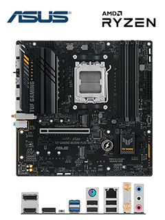 MOTHERBOARD ASUS TUF GAMING A620M-PLUS WIFI, CHIPSET AMD B620, AMD SOCKET AM5, MATX