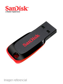 MEMORIA FLASH USB SANDISK CRUZER BLADE , 128GB, USB 2.0, PRESENTACIÃ³N EN COLGADOR.