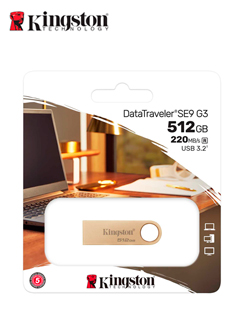 MEMORIA FLASH USB KINGSTON DATATRAVELER SE9 G3, 512GB, USB 3.2 GEN 1 (TIPO-A)VEL