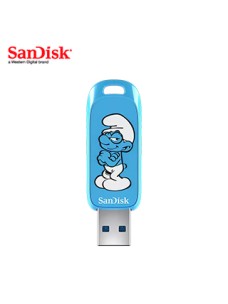 UNIDAD FLASH SANDISK USB SMURFS, 64GB, USB 3.2 GEN 1,USB-A, HASTA 130 MB/SAÃ±ADE 
