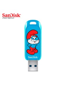 UNIDAD FLASH SANDISK USB SMURFS, 128 GB, USB 3.2 GEN 1,USB-A, HASTA 130 MB/SAÃ±AD