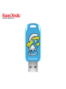 UNIDAD FLASH SANDISK USB SMURFS, 256 GB, USB 3.2 GEN 1,USB-A, HASTA 130 MB/SGUAR