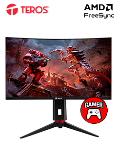MONITOR CURVO GAMING TEROS TE-2766G 27 FHD VA 180 HZ 1 MS HDMI DP AUDIO OUT NEGRO