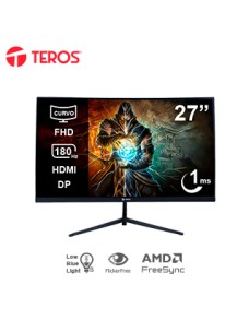MONITOR CURVO GAMING TEROS TE-2787G 27 FHD VA 180HZ 1MS HDMI DP AUDIO OUT NEGRO