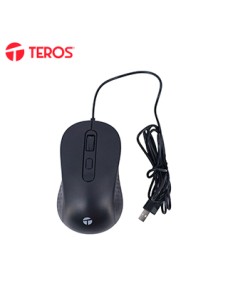 MOUSE Ã³PTICO TEROS TE-1229S, USB, 4 BOTONES, NEGRODESCUBRE EL MOUSE TEROS TE-122