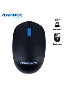 MOUSE INALÃ¡MBRICO ADV-1238S, USB, 3 BOTONES, AZULDESCUBRE EL MOUSE INALÃ¡MBRICO  