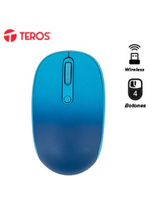 MOUSE INALÃ¡MBRICO TEROS TE-1240S, 2.4GHZ, 4 BOTONES, AZULDESCUBRE EL MOUSE INALÃ¡