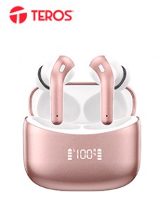 AUDÃ­FONOS TEROS TE-8074GR, BLUETOOTH, TWS, ROSA/DORADOLOS AUDÃ­FONOS BLUETOOTH TE