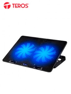 COOLER TEROS TE-7020N, COMPATIBLE CON NOTEBOOKS DE HASTA 15.6, 2 FAN DE 12CMCOO