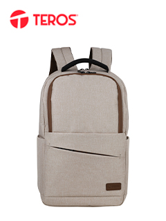 MOCHILA TEROS TE-ACS9012, POLIÉSTER, NOTEBOOK HASTA 15.6, BEIGE.MOCHILA TEROS T