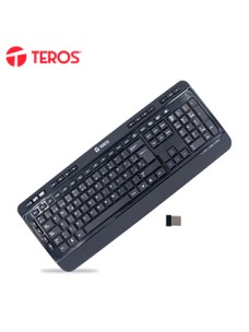 TECLADO INALÃ¡MBRICO TEROS TE-4074CS, 2.4GHZ, USB,NEGROTRABAJA CON COMODIDAD Y ES