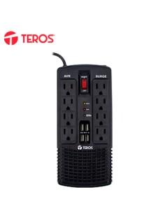 ESTABILIZADOR DE VOLTAJE TEROS TE-7180 AVR1200VA / 600W 184-276 VACPROTEGE TUS E